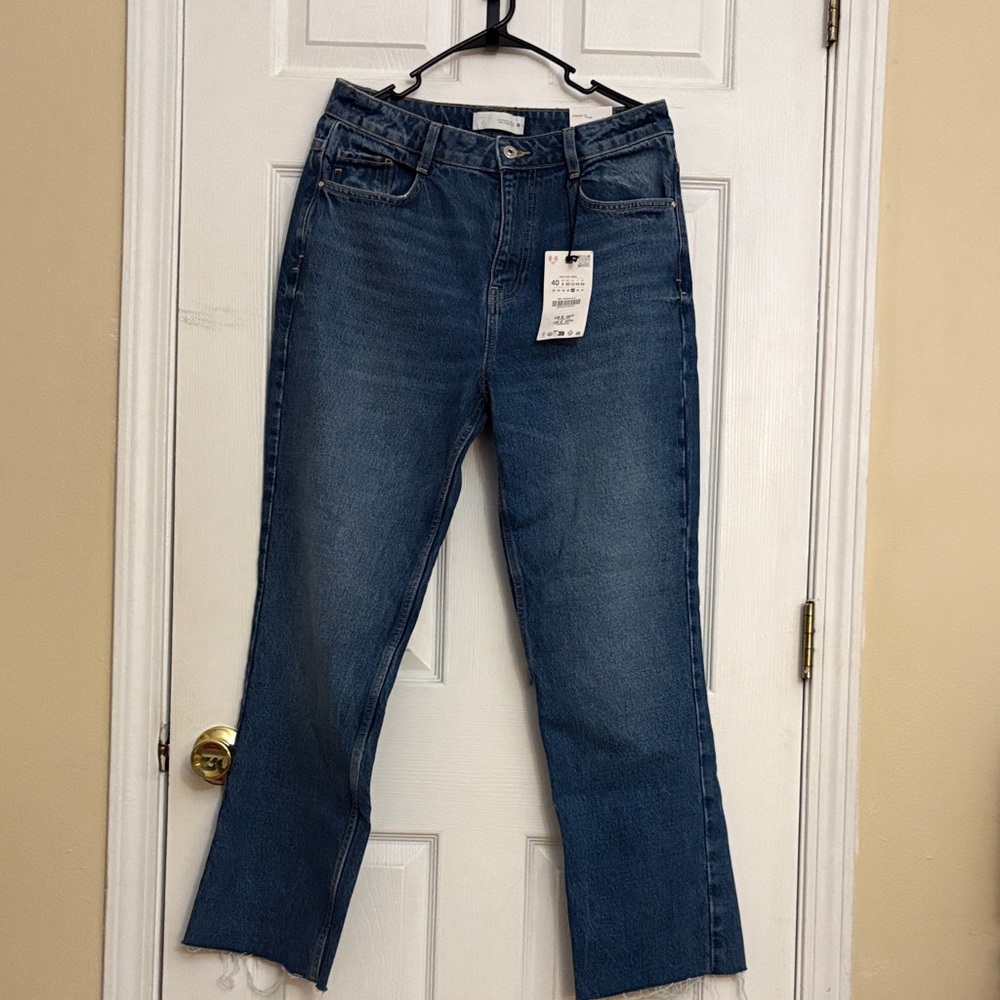 Zara Classic Blue Straight Leg Jeans